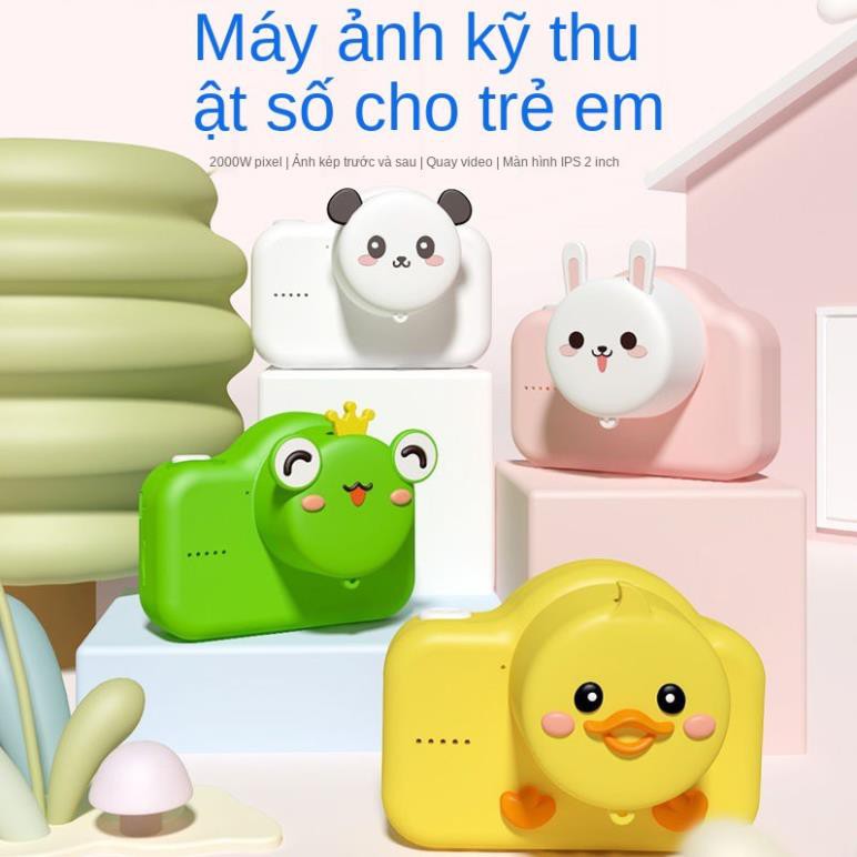 Máy ảnh hoạt hình dành cho trẻ em có thể chụp học sinh Polaroid ngắm và kỹ thuật số mini người mới bắt đầu <