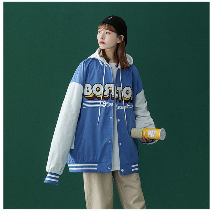 Áo Khoác Bóng Chày Dáng Rộng Phong Cách Hàn Quốc Cho Nam Và Nữ