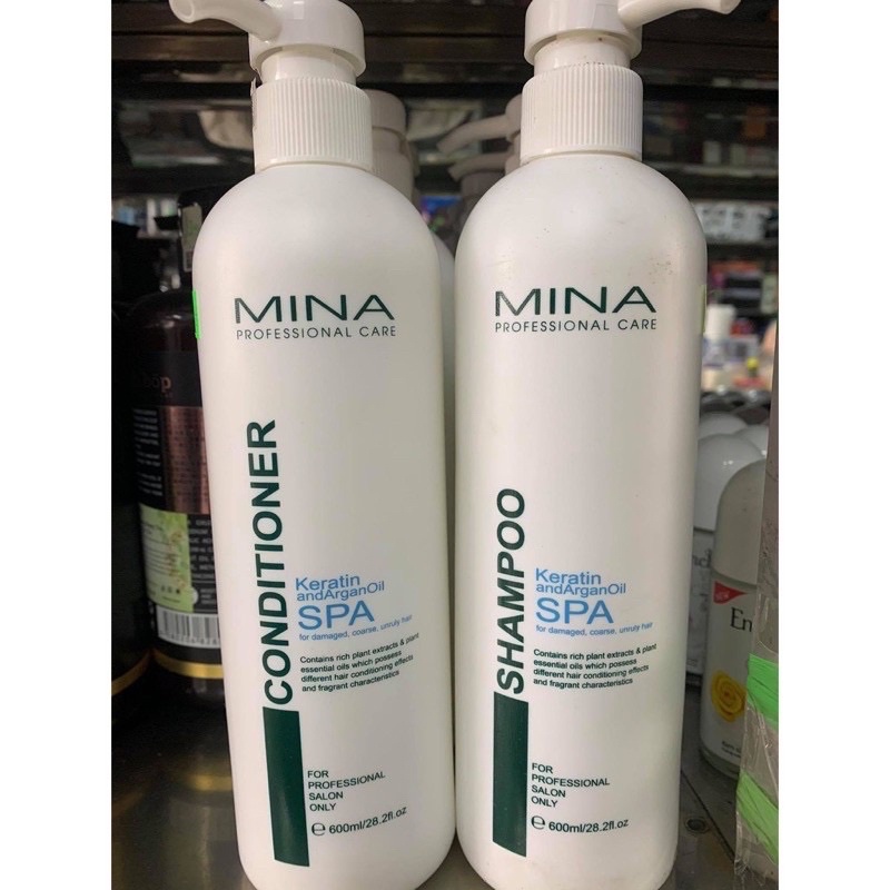 Cặp Dầu Gội Dầu Xả MiNa 600ml hàng sịn xò