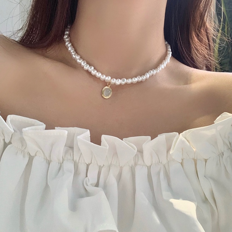 (MớI) Vòng cổ ĐíNh NgọC Trai Giả Sang TrọNg