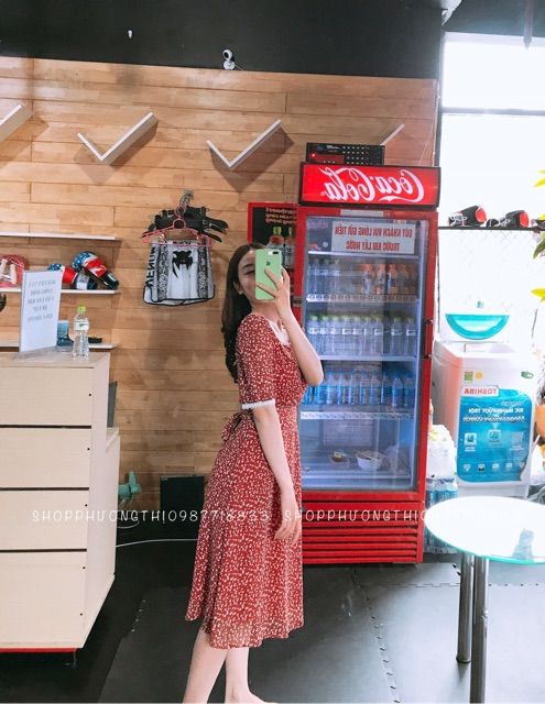 [VIDEO Váy hoa nhí cổ vuông tay lỡ - váy tiểu thư vintage | BigBuy360 - bigbuy360.vn