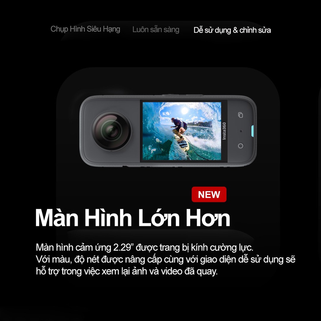 Máy Quay 360 độ Camera 360 Insta360 X3 - Hàng Chính Hãng