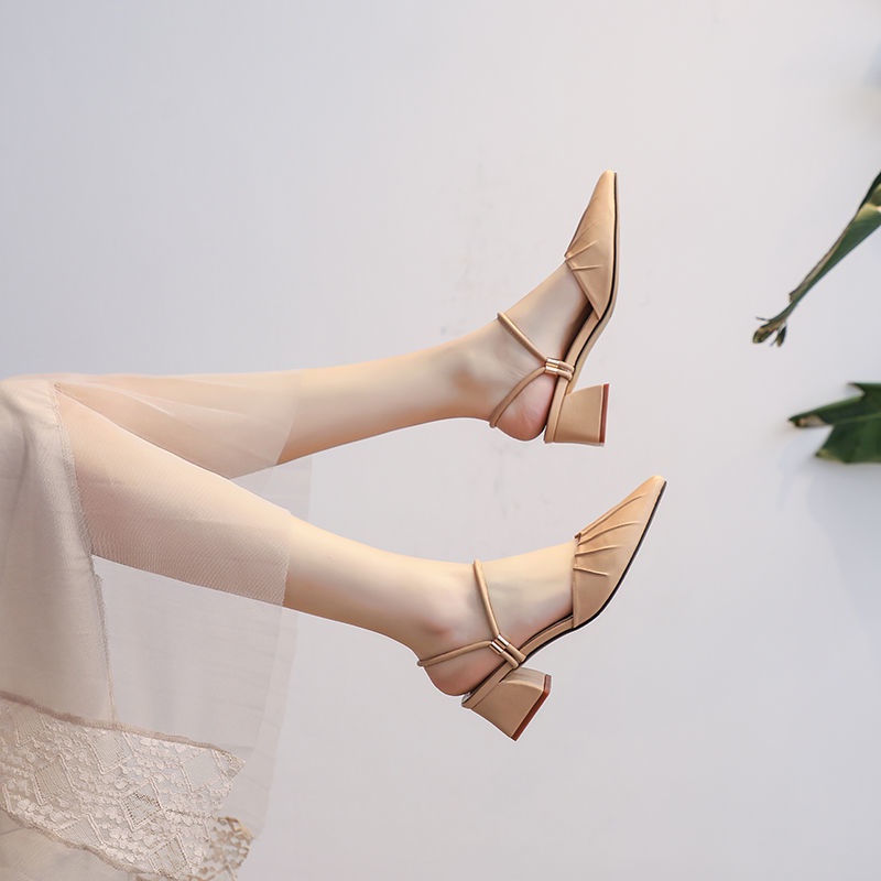 XIELUAIZTA Dép Cao Gót Mũi Nhọn Thời Trang Dành Cho Nữ