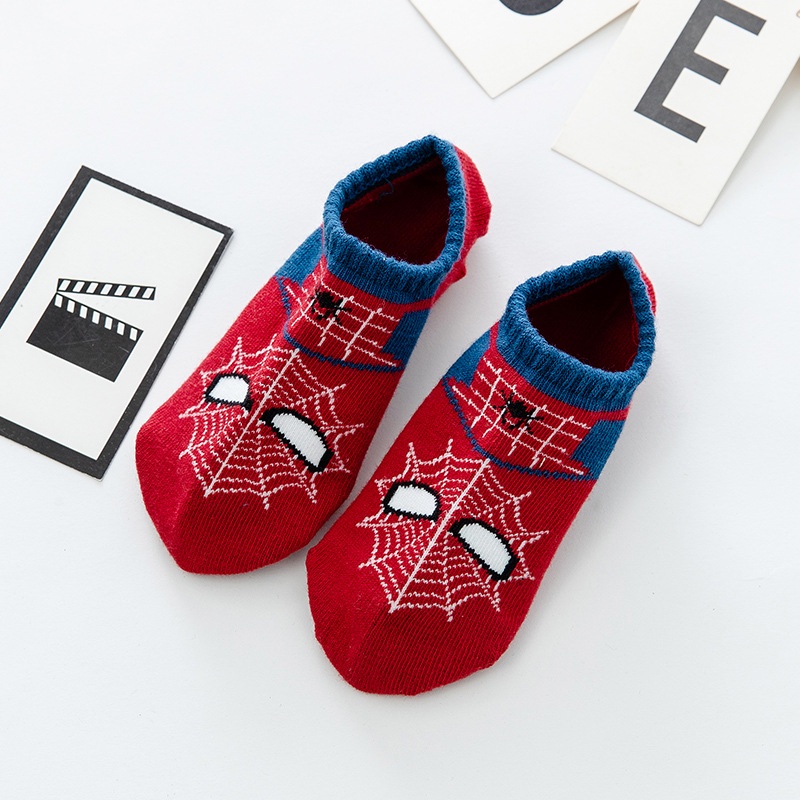 SUGE Bộ 5 Đôi Vớ cotton In Họa Tiết Hoạt Hình Cho Bé Trai