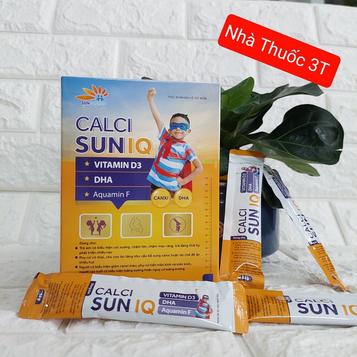 [Canxi Tảo Biển]CALCI - SUN IQ, cung cấp D3, Canxi, DHA cho bé, dạng Thạch ăn ngon.