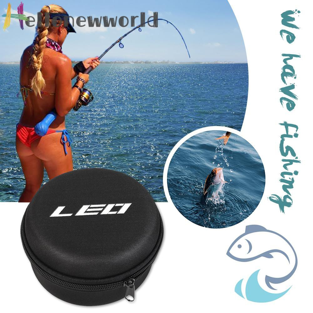 Hellonewworld LEO Round Fishing Reel Storage Bag EVA Fly Raft Reels Protective Pouch Case