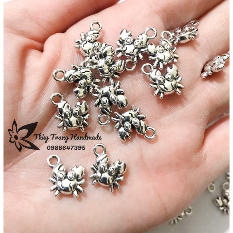 Charm Cua béo dễ thương trang trí vòng tay, trang sức handmade
