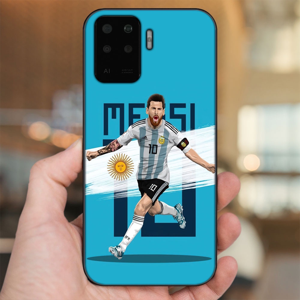 Ốp lưng Oppo A94 viền đen in hình Lionel Messi Barcelona PSG