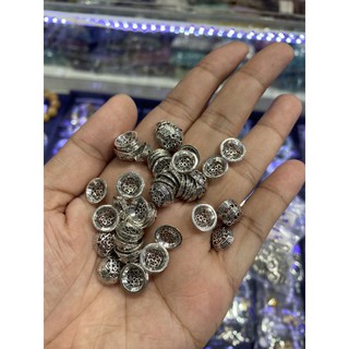 Charm bạc ta hình tròn lưới