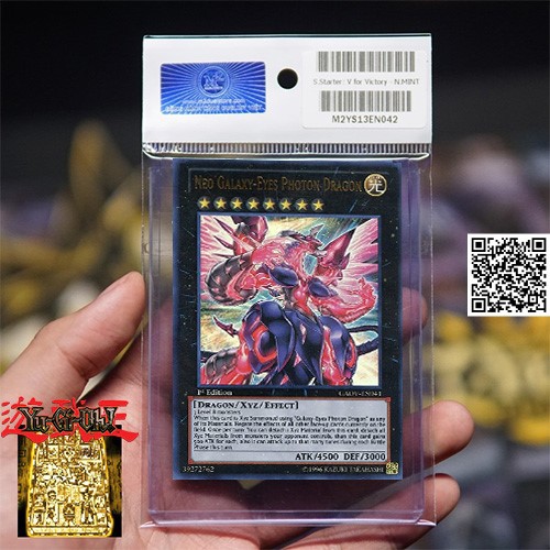 1458-11 Thẻ bài The Ultra Galaxy Eye Dragon vua trò chơi Yugioh  bản có tem bạc tặng Sleeves bọc bài