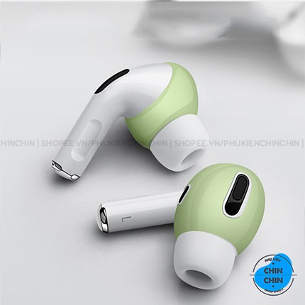 2 Nút Cao Su Silicon Siêu Mỏng Bọc Tai Nghe Apple Airpods Pro Đóng Được Nắp Dock - Phụ Kiện Chin Chin