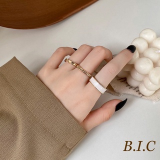 Set 3 nhẫn tone trắng xà cừ b.i.c accessories r118