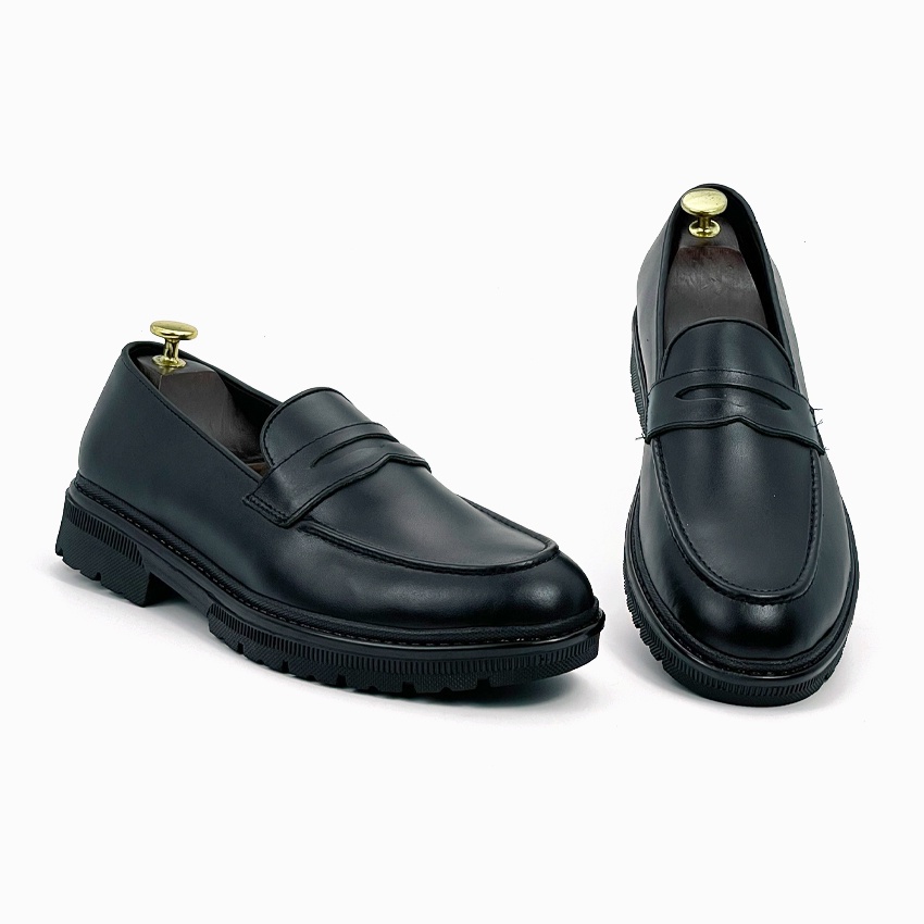 Giày lười da nam đế cao ERMAND da thật bảo hành 1 năm kiểu dáng trẻ trung năng động - T404