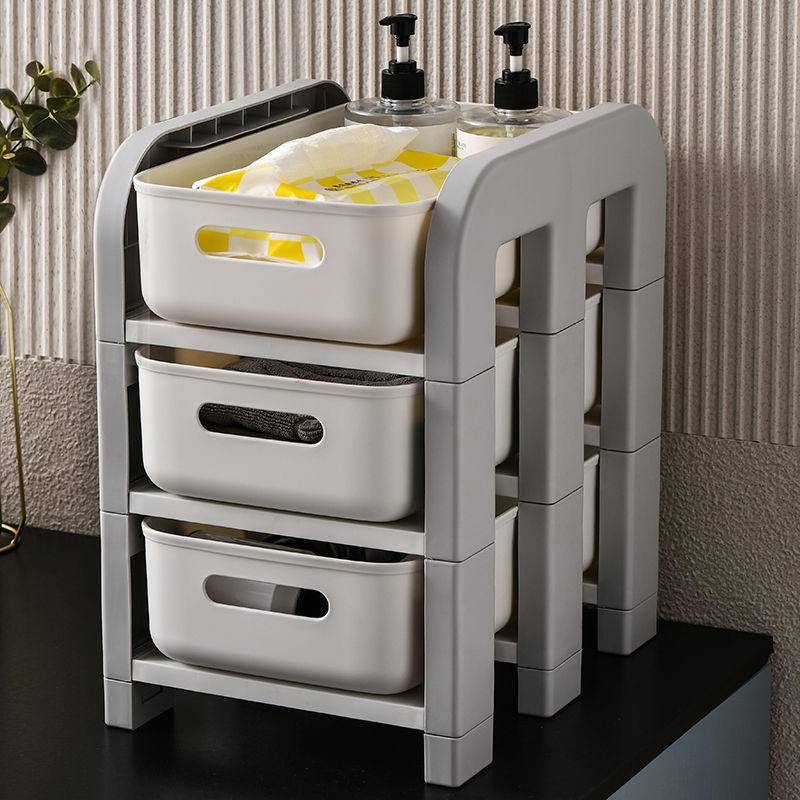 Kệ Đựng Đồ Ăn Vặt Nhiều Tầng Dạng Kéo Ra Có Bánh Xe Sắp Xếp Gọn Gàng Phong Cách Mới Cho Nhà Bếp / Văn Phòng