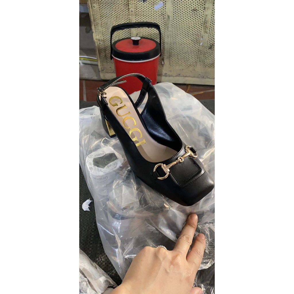 Sandal mũi vuông da mềm cao cấp gót 5p Chuyên Sỉ cao gót, dép, sandal giày rẻ Giày dép Binbon.store