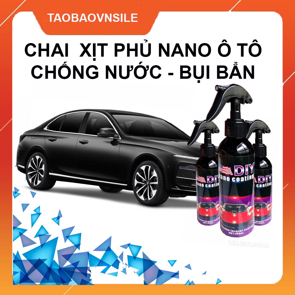 Chai xịt phủ nano chống thấm nước ô tô, xe máy, chống bám nước kính xe, kính cận - NANO DIY - MACA COMPANY