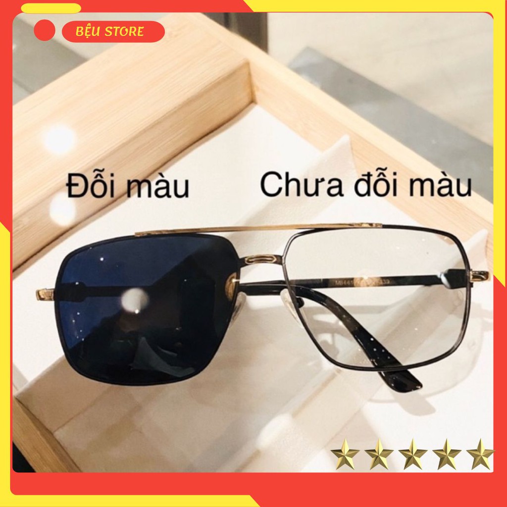 Kính Đổi Màu ⚜️𝑩𝑬̣̂𝑼 𝑺𝑻𝑶𝑹𝑬⚜️Kính Mát Nam Polaroid Tròng Kính Đổi Màu Đi Ngày Đi Đêm