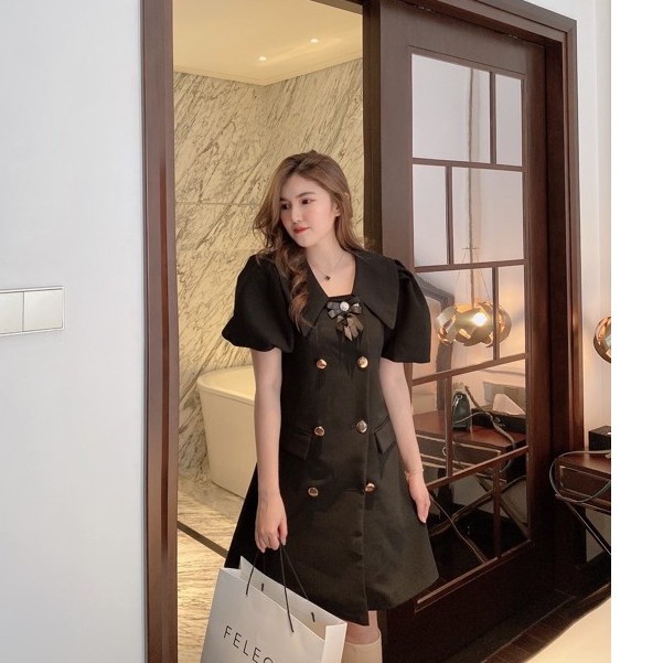 váy suông tay bồng