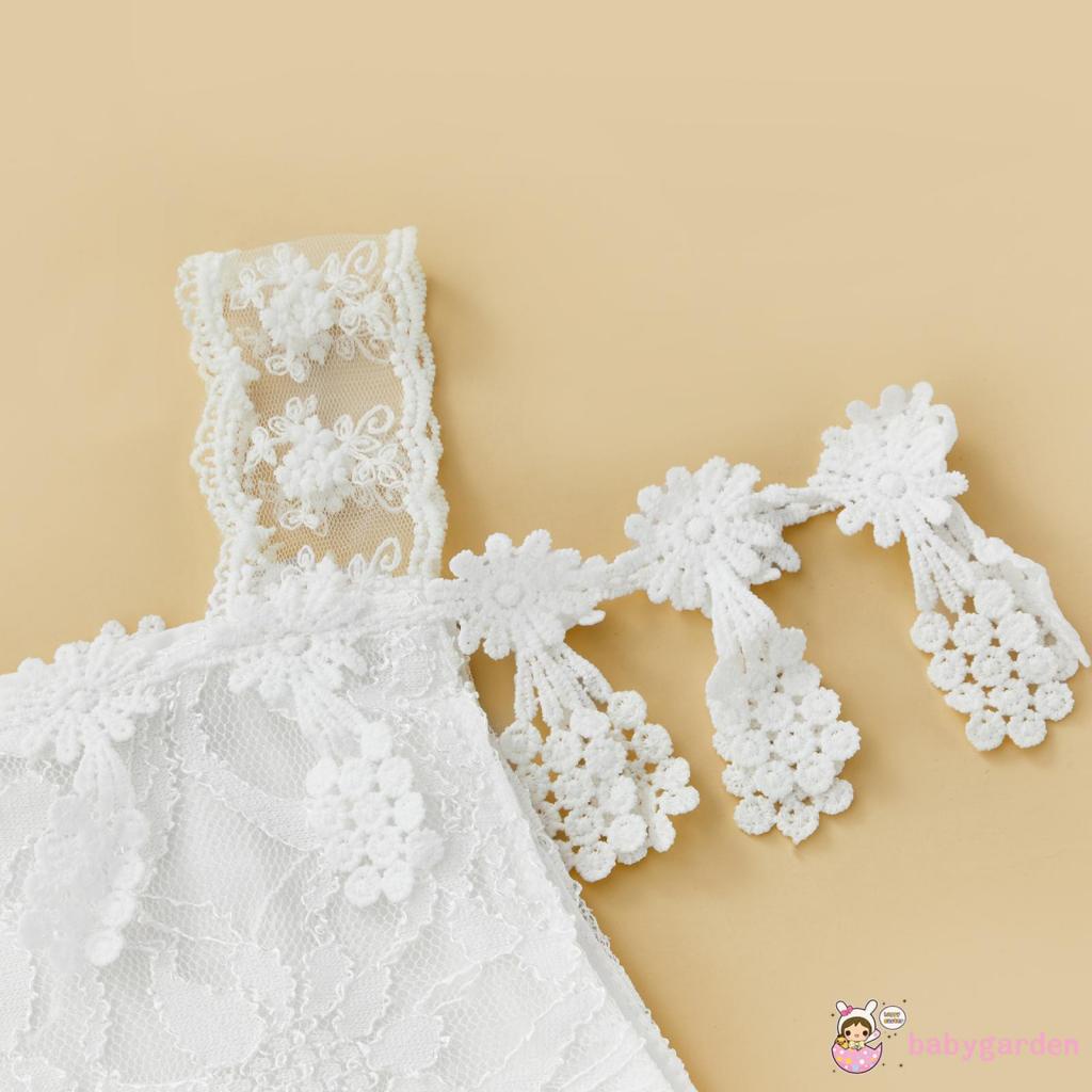 BABYGARDEN-0-24months Baby Girl Summer White Off The Shoulder Ruffled Romper Bodysuit Birthday Gift