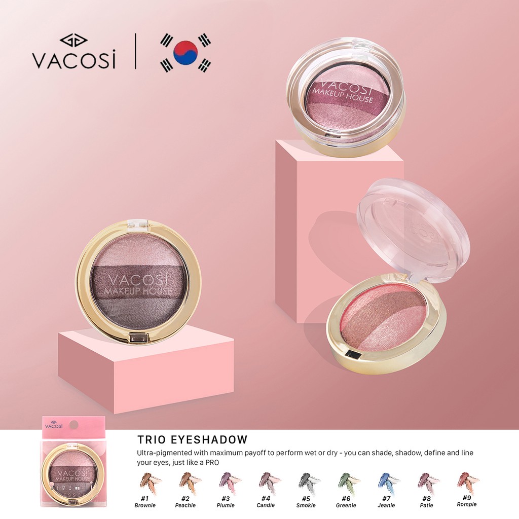 Phấn Mắt 3 Màu Vacosi Trio Eyeshadow 5g