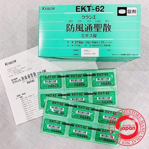 Tiêu mỡ bụng Hofutsu Shousan Kracie EKT-62 Nhật Bản - Hộp 21 vỉ