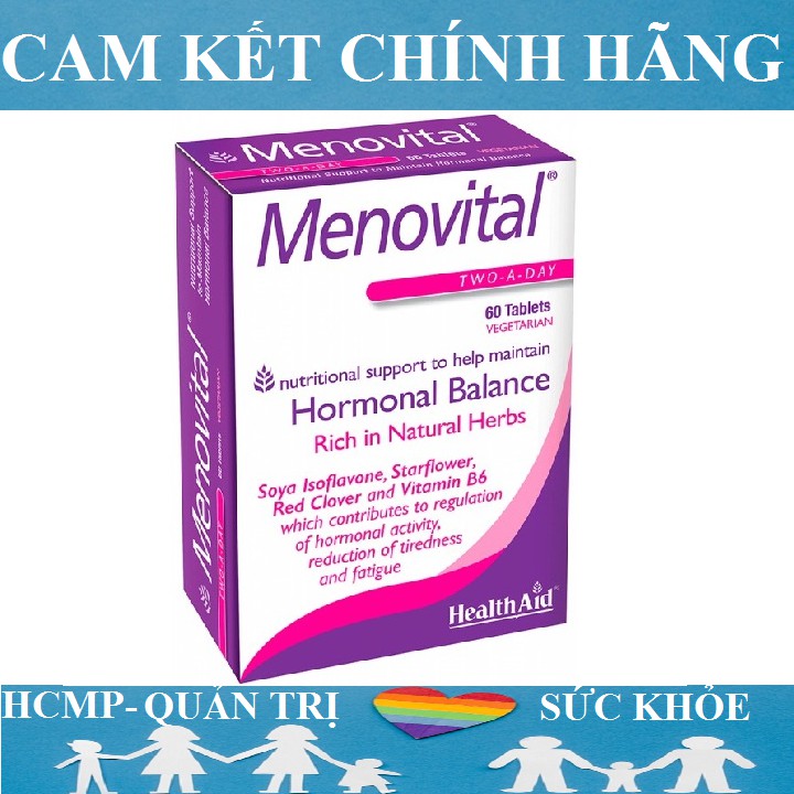 [NHẬP KHẨU UK] Viên Uống Cân bằng Nội Tiết Tố, Chống Lão Hóa, Làm Đẹp Da MENOVITAL - HEALTH AID - Hộp 60 Viên