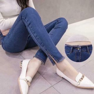 Jean xẻ gấu