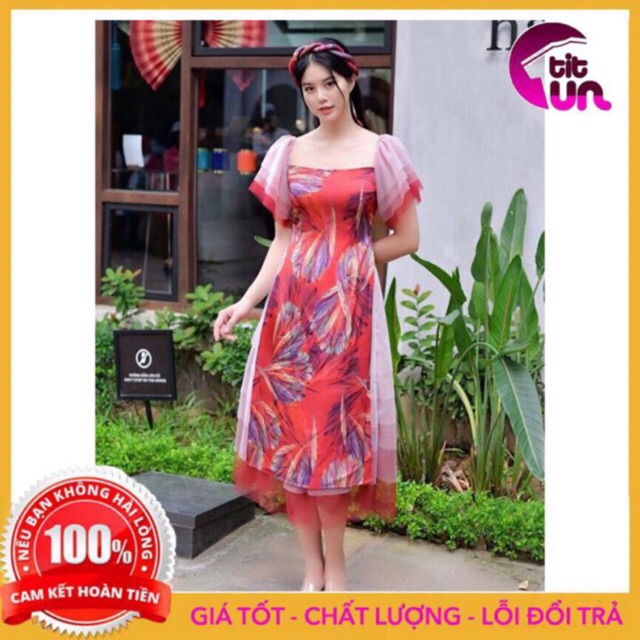 Set Áo Dài Cách Tân Siêu Chảnh Chân Váy Lưới Xoè Tầng Kèm Ảnh Thật