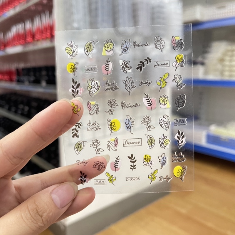 STICK DÁN MÓNG CAO CẤP - stick chữ- thú-hoa... - Phụ Kiện Nail