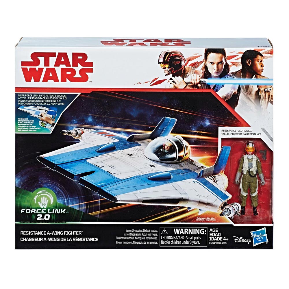 Mô hình đồ chơi phi thuyền Star Wars Force Link 2.0 A Wing Fighter kèm Figure Resistance Pilot Tallie