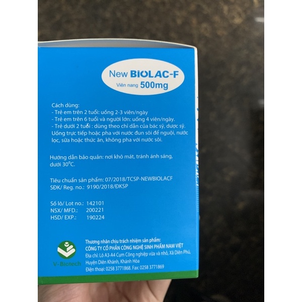 Men tiêu hoá Biolac 100 viên