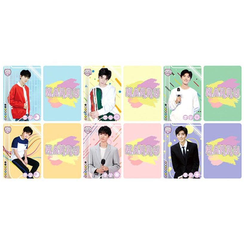 Set 5 card hologram laser Blackpink, TFBOYS Khải, Nguyên, Thiên