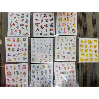 #10Tờ _ Sticker giấy dán nhiều Nhân Vật Hoạt hình Nổi tiếng