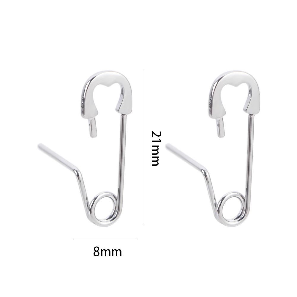 Khuyên Tai Kim Loại Hình Ghim Cài Bằng Đồng Phong Cách Gothic Hàn Quốc