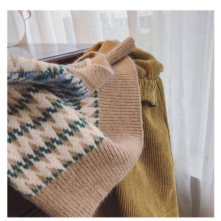 Áo Sweater không tay cổ chữ V dáng rộng thiết kế mới thời trang mùa xuân theo phong cách hàn quốc