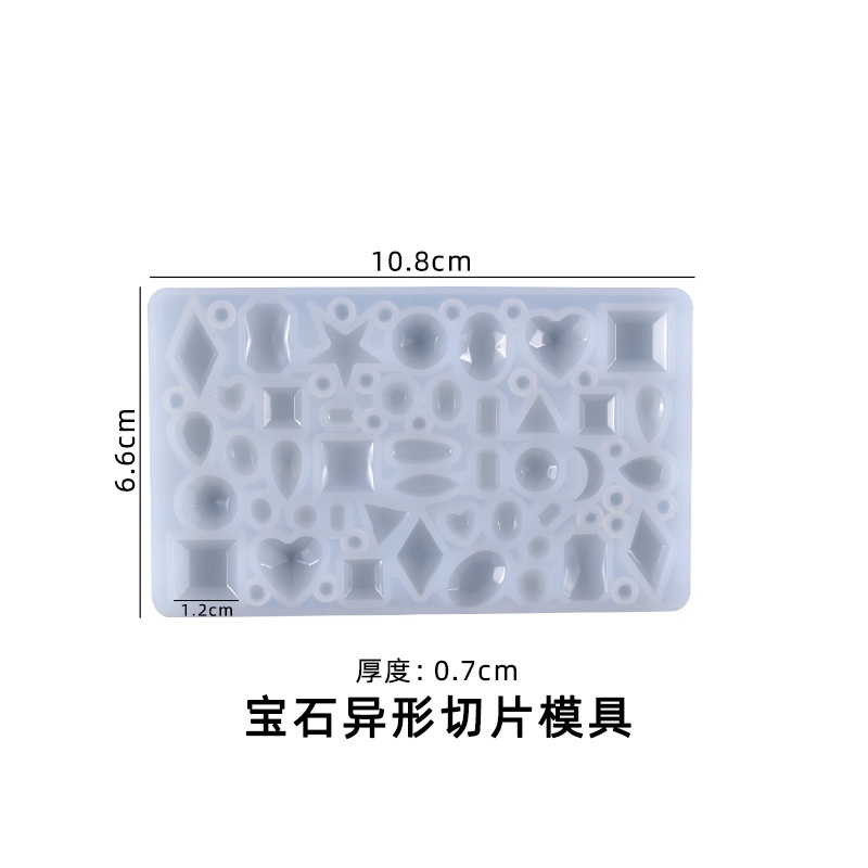 Tự làm đồ trang sức Pha lê Epoxy Khuôn silicone Tình yêu Hình học giọt nước Mặt trăng nửa vòng tròn Năm ngôi sao Khuôn mặt dây chuyền