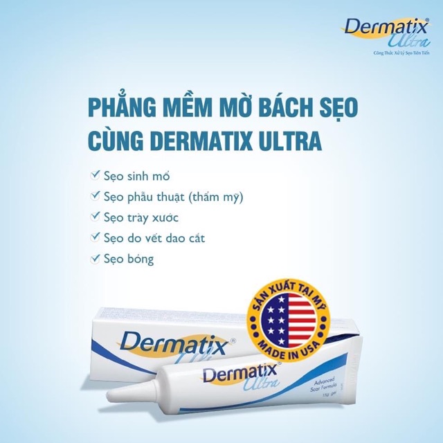 ✅[CHÍNH HÃNG] Kem Làm Mờ Sẹo Dermatix Ultra Advanced Scar Formula Gel 7g
