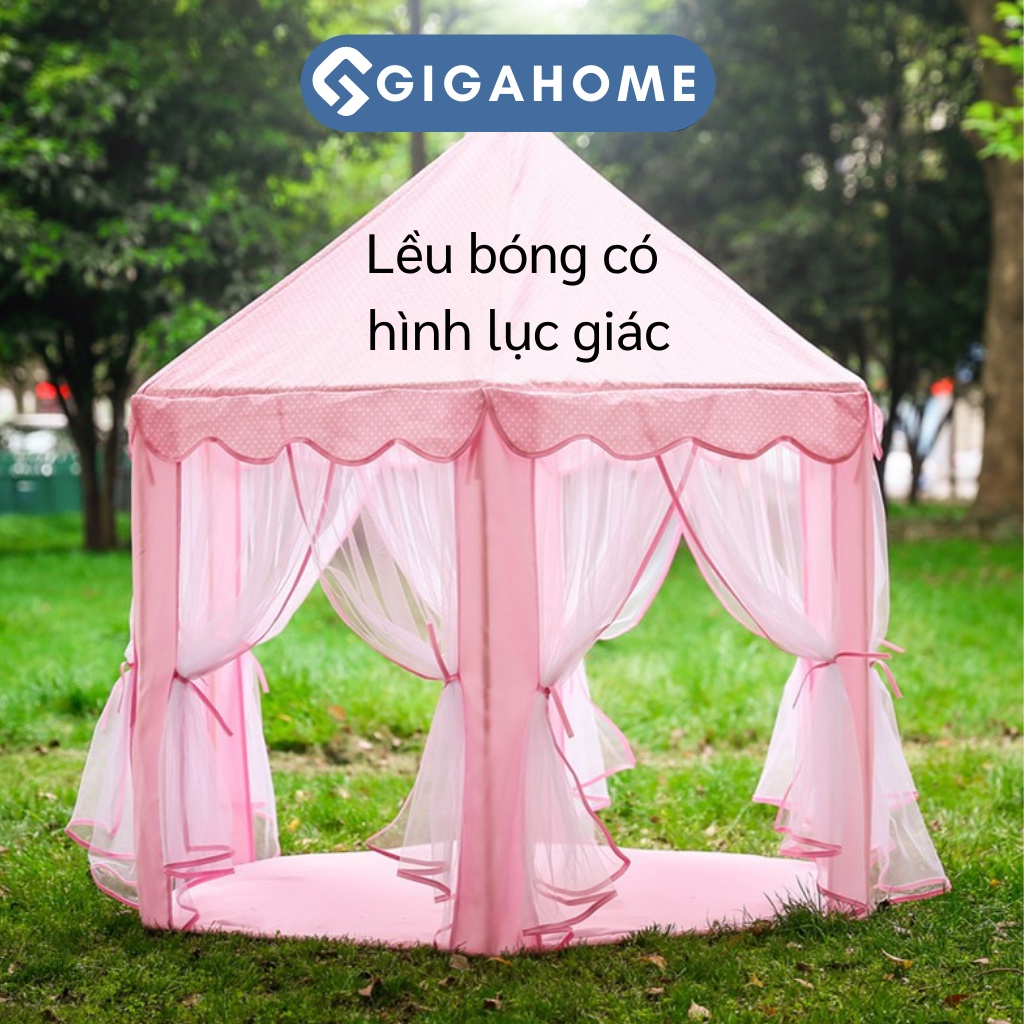 Lều Công Chúa Cho Bé Gái GIGAHOME Kiểu Dáng Lục Giác Hàn Quốc Có Rèm Che 4010