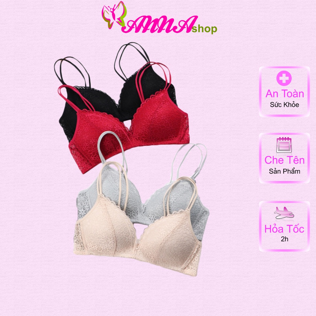 Áo ngực nữ ren mỏng không gọng có size 38/85, thiết kế đơn giản, trẻ trung, dễ phối đồ (MS 04008) Anna Shop