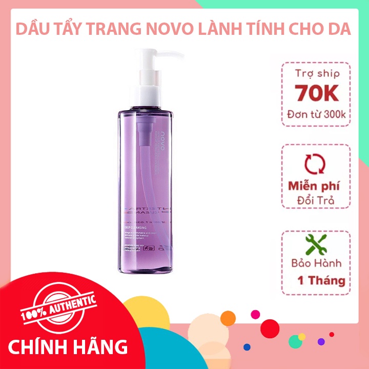 Dầu Tẩy Trang Novo Chiết Xuất Từ Thực Vật Lành Tính, Giúp Làm Sạch Sâu Dưới Da, Không Gây Kích Ứng, Tẩy Được Lớp Make Up