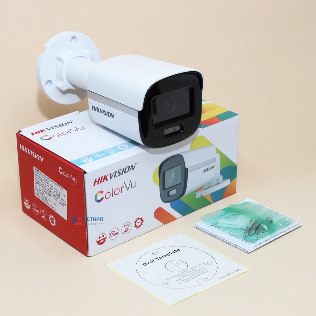 Bộ Camera Quan Sát Có Màu Ban Đêm Hikvision 4 Kênh Full HD 1080P - Trọn Bộ Đầy Đủ Phụ Kiện Lắp Đặt