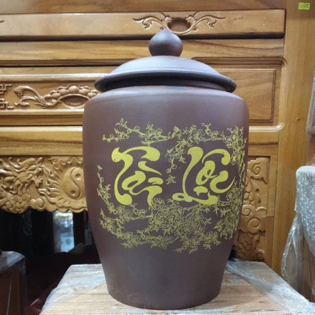 Hũ đựng gạo phong thủy đất đỏ bát tràng đựng 8 kí gạo | BigBuy360 - bigbuy360.vn