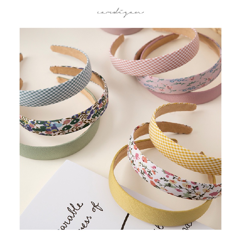 Cài tóc vải họa tiết hoa phong cách Hàn Quốc thời trang nữ