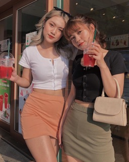(có bán sỉ,ảnh thật,hoả tốc)🍒ÁO_NÚT_BẤM_TAY_NGẮN🥑