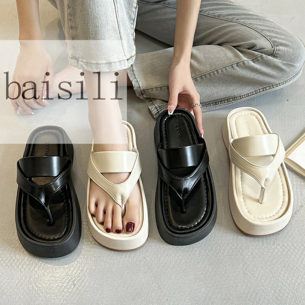 DÉP NỮ BAISILI - DÉP XUỒNG THỜI TRANG PHONG CÁCH HIỆN ĐẠI QUAI KẸP NGANG ĐẾ BẰNG BD220919