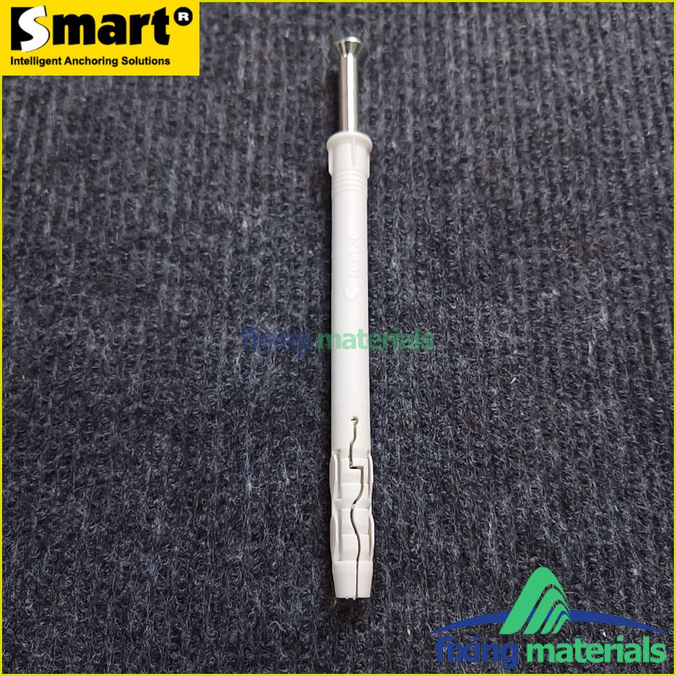 Tắc kê đóng cao cấp kèm vít hiệu Smart, PKK 10x120/70, lắp khung cửa (Nhựa PA6, Vít cường lực, Made in EU)