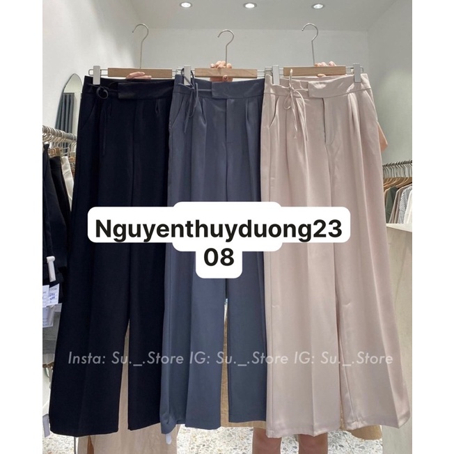 [HÀNG SẴN]QUẦN CULOTTES ỐNG RỘNG CỘT DÂY EO 295