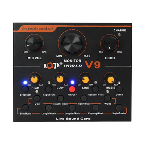 Sound card thu âm livestream V9