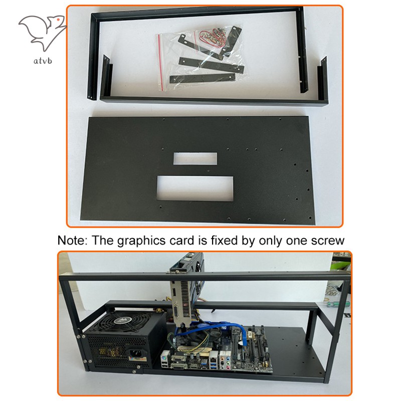 Khung Đựng Bo Mạch Chủ 6-8 Gpu Cho Máy Đào Tiền Ảo