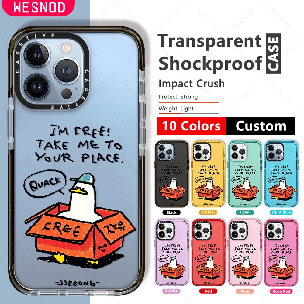 chống sốc suốt Thời Trang đẹp Ốp Điện Thoại In Hình Chú Vịt Hoạt Hình Hàn Quốc Cho IPhone 11 15 14 13 Mini X Xr Xs 12 Pro Max 7 8 Plus gấu dẻo Mềm Silicon chống va Siêu Mỏng thương hiệu điện thoại ốp chống bẩn trong nắp